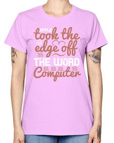 Apple took the edge off the word computer 35# - internet -  Missy T-Shirt