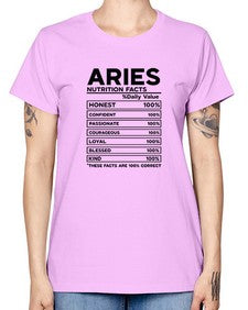 Aries Nutrition Facts 97# - aries -  Missy T-Shirt