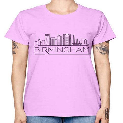 Birmingham Minimal Skyline 457# - cities -  Missy T-Shirt