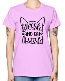 Blessed And Cat Obsessed Style 79# - cats -  Missy T-Shirt