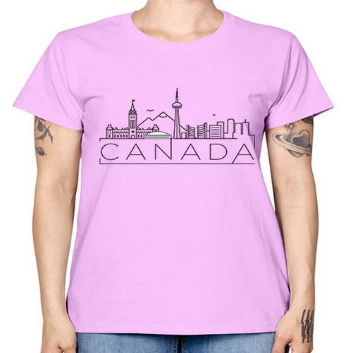 Canada Minimal Skyline 541# - cities -  Missy T-Shirt