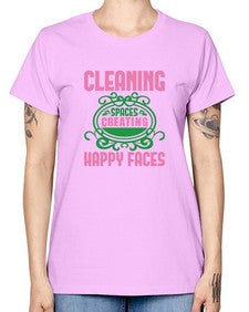 Cleaning spaces creating happy faces Style 93# - cleaner -  Missy T-Shirt