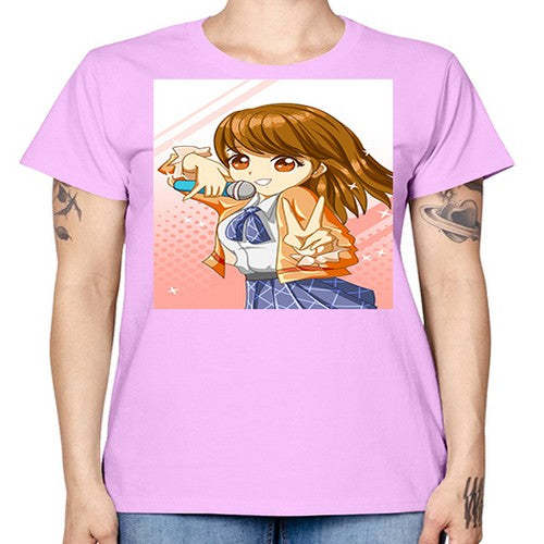 Cute teenage student girl singing song 47# - anime -  Missy T-Shirt