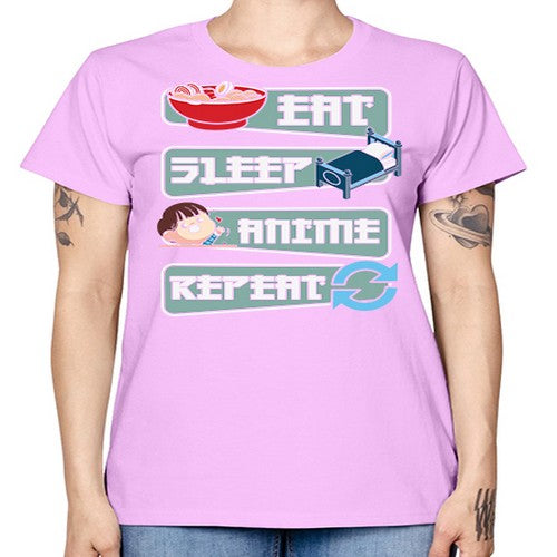 Eat Sleep Anime Repeat Anime Manga 227# - anime -  Missy T-Shirt