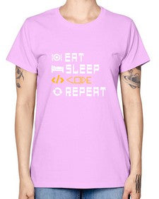 Eat sleep code repeat 49# - computer -  Missy T-Shirt