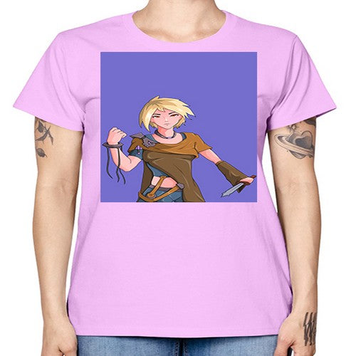 Girl hold knife 12# - anime -  Missy T-Shirt