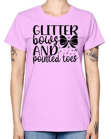 Glitter bows and pointed toes 130# - ballet -  Missy T-Shirt