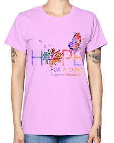 Hope For A Cure Alzheimer Awareness Flower 162# - alzheimers -  Missy T-Shirt