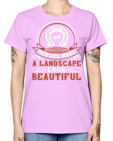 Horses make a landscape look beautiful Style 42# - horse -  Missy T-Shirt