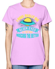 I have really big alien eyes 16# - ufo -  Missy T-Shirt