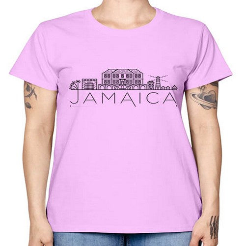 Jamaica Minimal Skyline 987# - cities -  Missy T-Shirt