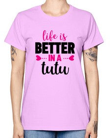 Life is better in a tutu 153# - ballet -  Missy T-Shirt
