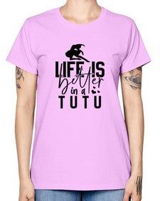 Life is better in a tutu 154# - ballet -  Missy T-Shirt