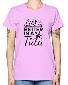 Life is better in a tutu 155# - ballet -  Missy T-Shirt