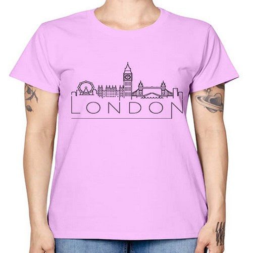 London Minimal Skyline 1155# - cities -  Missy T-Shirt