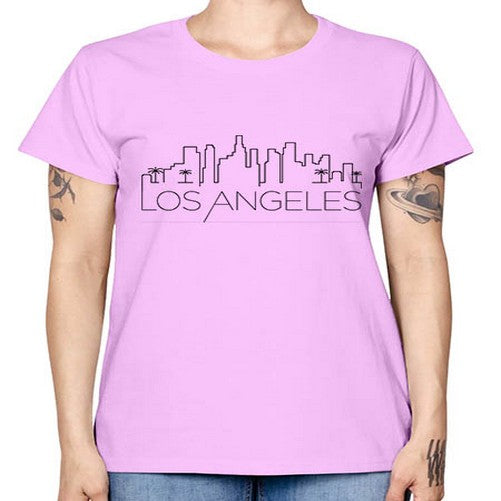 Los Angeles Minimal Skyline 1161# - cities -  Missy T-Shirt