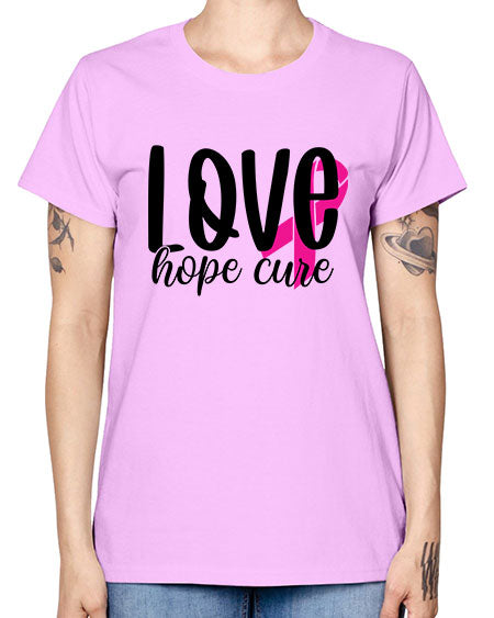 Love Hope Cure 13# - breast cancer -  Missy T-Shirt