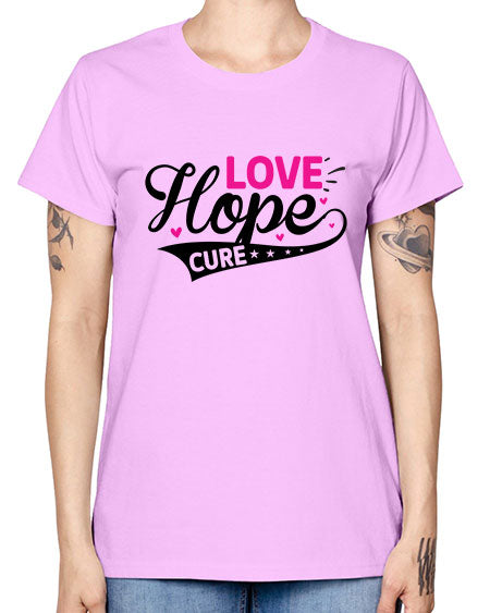 Love Hope Cure 14# - breast cancer -  Missy T-Shirt
