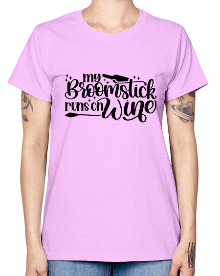 My Broomstick Runs On Wine Style 34# - beauty - fashion -  Missy T-Shirt