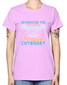 Networking for dummies your computer magic internet 22# - computer -  Missy T-Shirt