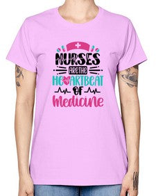 Nurses Are The Heartbeat Style Style 1232# - nurse -  Missy T-Shirt