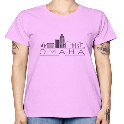 Omaha Minimal Skyline 1530# - cities -  Missy T-Shirt