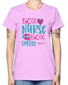 Percent Nurse Percent Coffee Style 1306# - nurse -  Missy T-Shirt