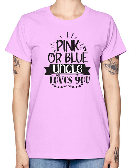 Pink or blue aucle loves you 429# - pregnancy -  Missy T-Shirt