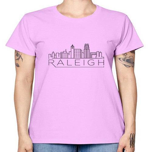 Raleigh Minimal Skyline 1707# - cities -  Missy T-Shirt
