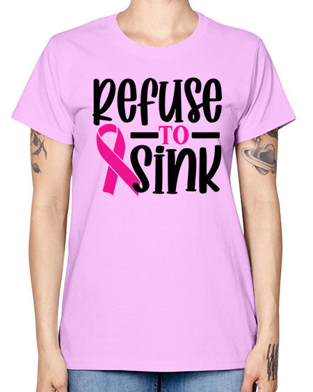 Refuse to Sink 9# - breast cancer -  Missy T-Shirt