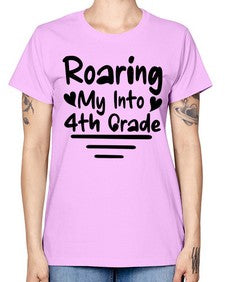 Roaring My Into fourth Grade 760# - fourth grade -  Missy T-Shirt