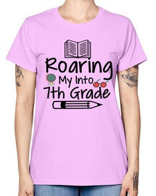 Roaring My Into seventh Grade 763# - seventh grade -  Missy T-Shirt
