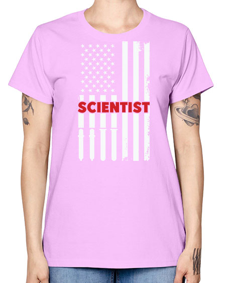 ScientistUSAFlagScientistSkinite Scientist Skinite 38# - general science -  Missy T-Shirt