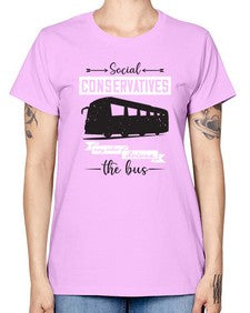 Social conservatives say who drives the bus 5# - bus -  Missy T-Shirt