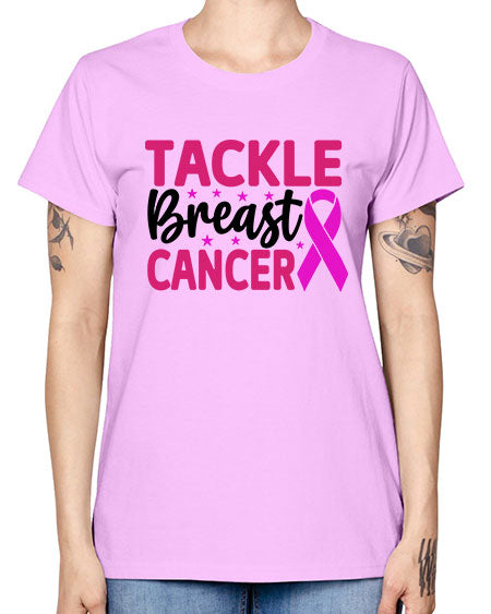 Tackle Breast Cancer 5# - breast cancer -  Missy T-Shirt
