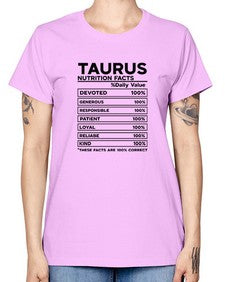 Taurus Nutrition Facts 490# - taurus -  Missy T-Shirt