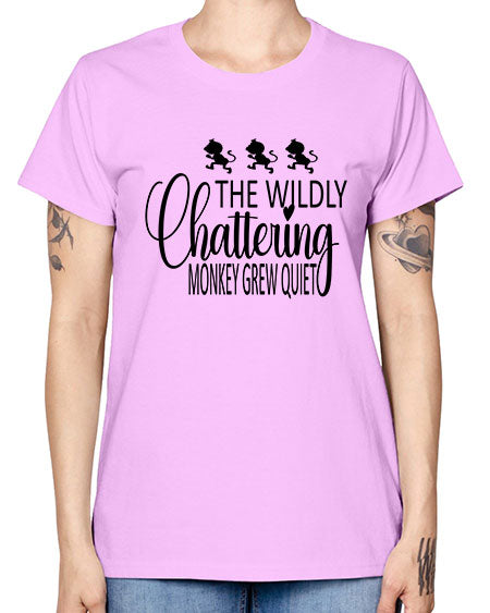 The wildly chattering monkey grew  - monkey -  Missy T-Shirt