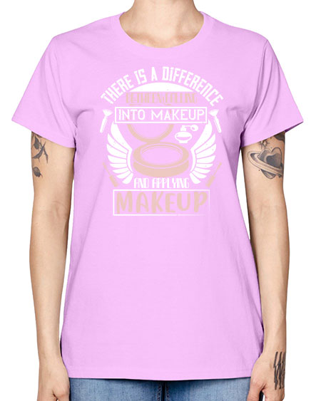 There is a difference between falling into makeup and applying makeup Style 178# - beauty - fashion -  Missy T-Shirt
