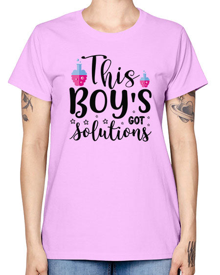 This Boy s Got Solutions 20# - general science -  Missy T-Shirt