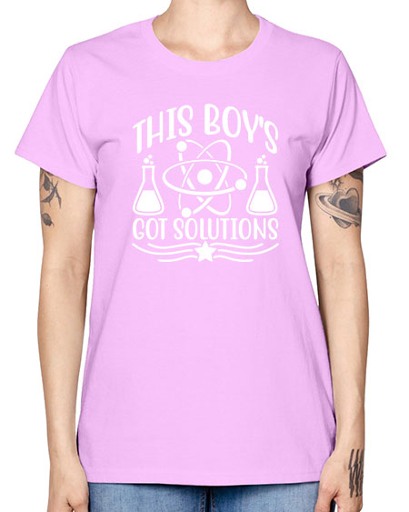 This Boy s Got Solutions 21# - general science -  Missy T-Shirt
