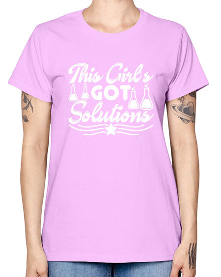 This Girl s Got Solutions 18# - general science -  Missy T-Shirt