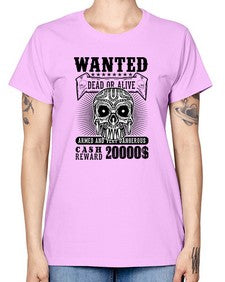 Wanted 1204# - skull and bones -  Missy T-Shirt