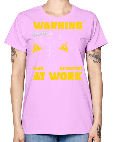 WarningMadScientistAtWorkScientistSkinite Scientist Skinite 13# - general science -  Missy T-Shirt