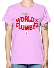 Worlds okayest plumber 1664# - plumber -  Missy T-Shirt