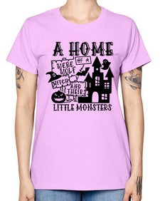 a home of a were wolf witch and their little monsters 53# - witch -  Missy T-Shirt