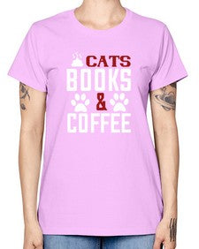 cats books and coffee Style 38# - cats -  Missy T-Shirt