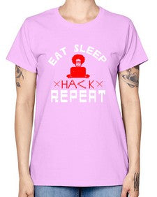 eat sleep hack repeat 48# - computer -  Missy T-Shirt