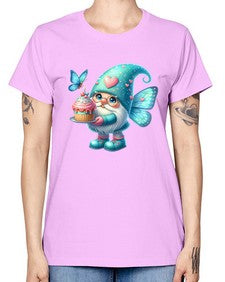 gnome with butterfly 20# - gnome -  Missy T-Shirt