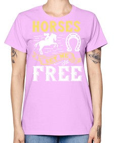horses set me free Style 39# - horse -  Missy T-Shirt
