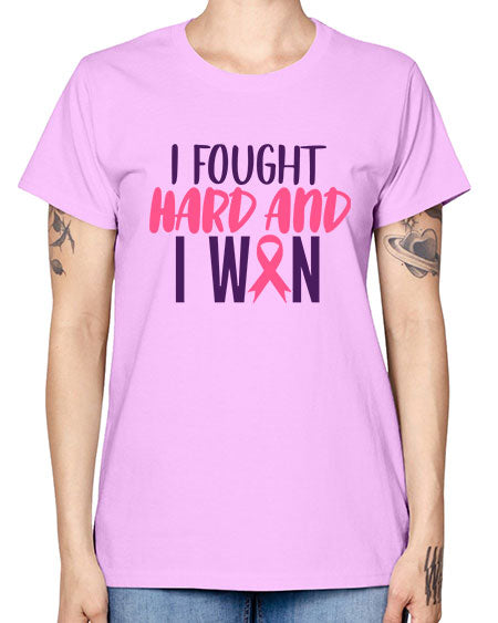 i fought hard and i won Style 10# - breast cancer -  Missy T-Shirt